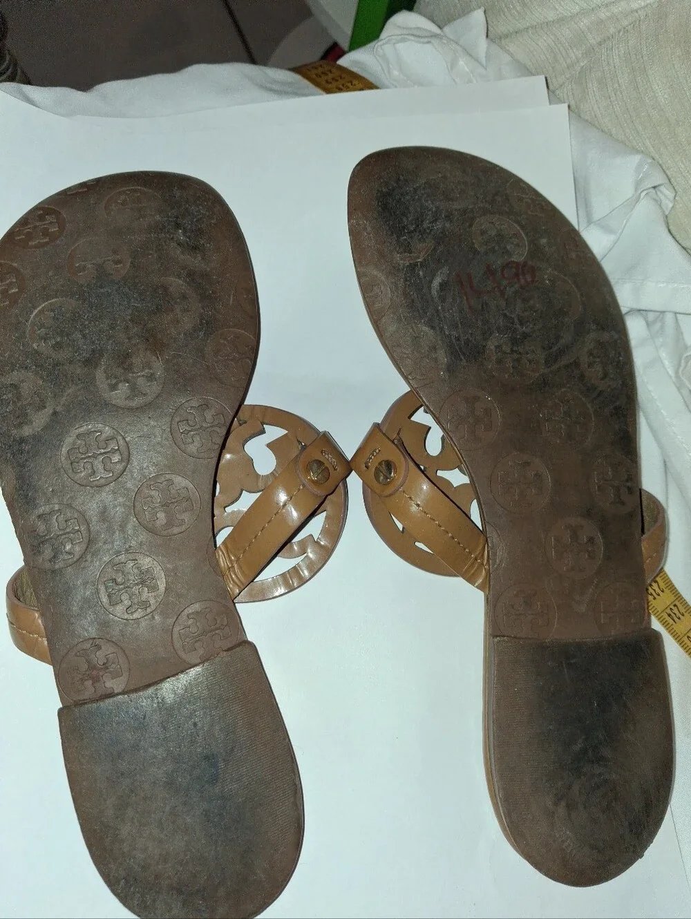 Tory Burch Tan Leather Miller Thong Sandals - Picture 4 of 4